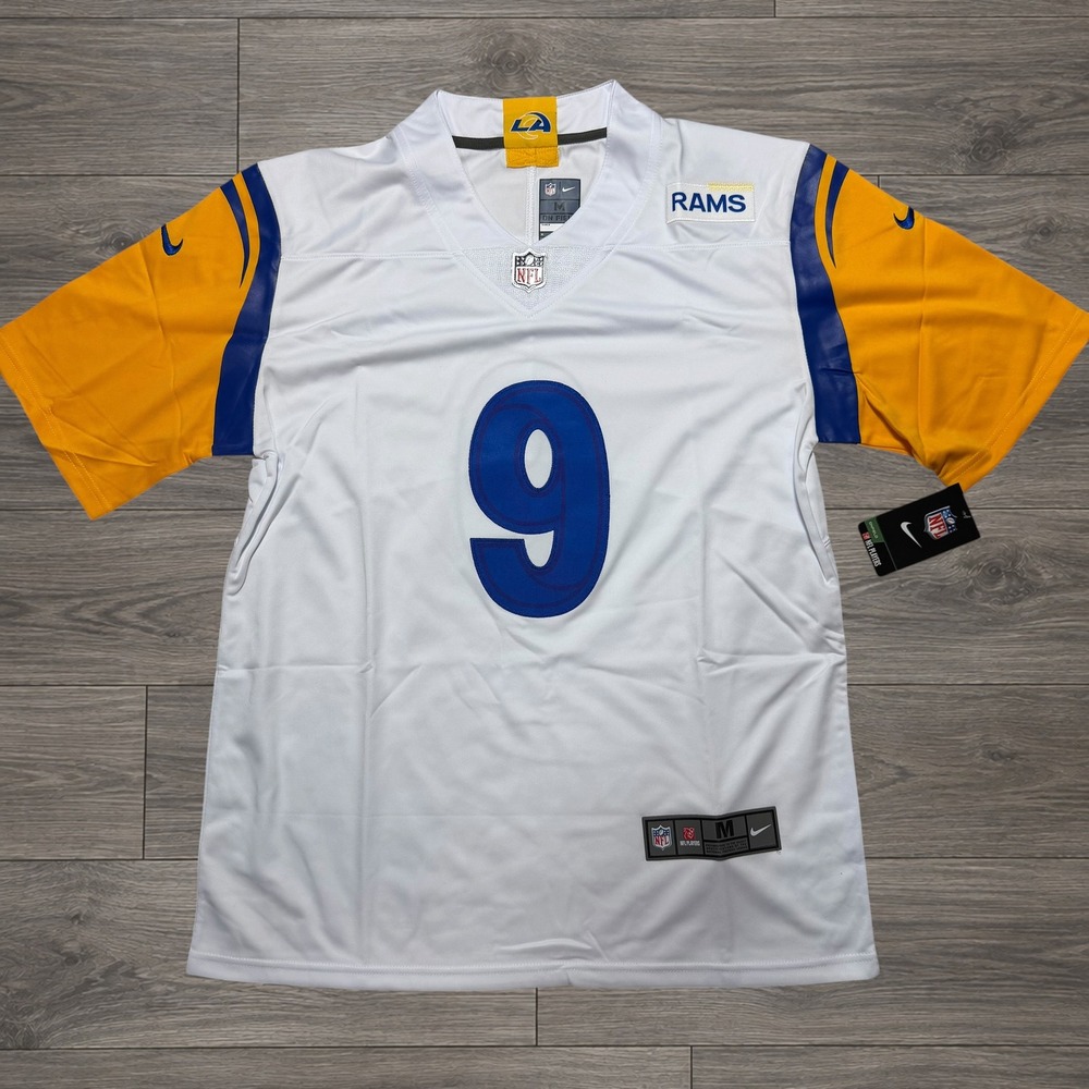 Nike LA Rams Matthew Stafford #9 On Field Jersey Mens Size Medium White Blue